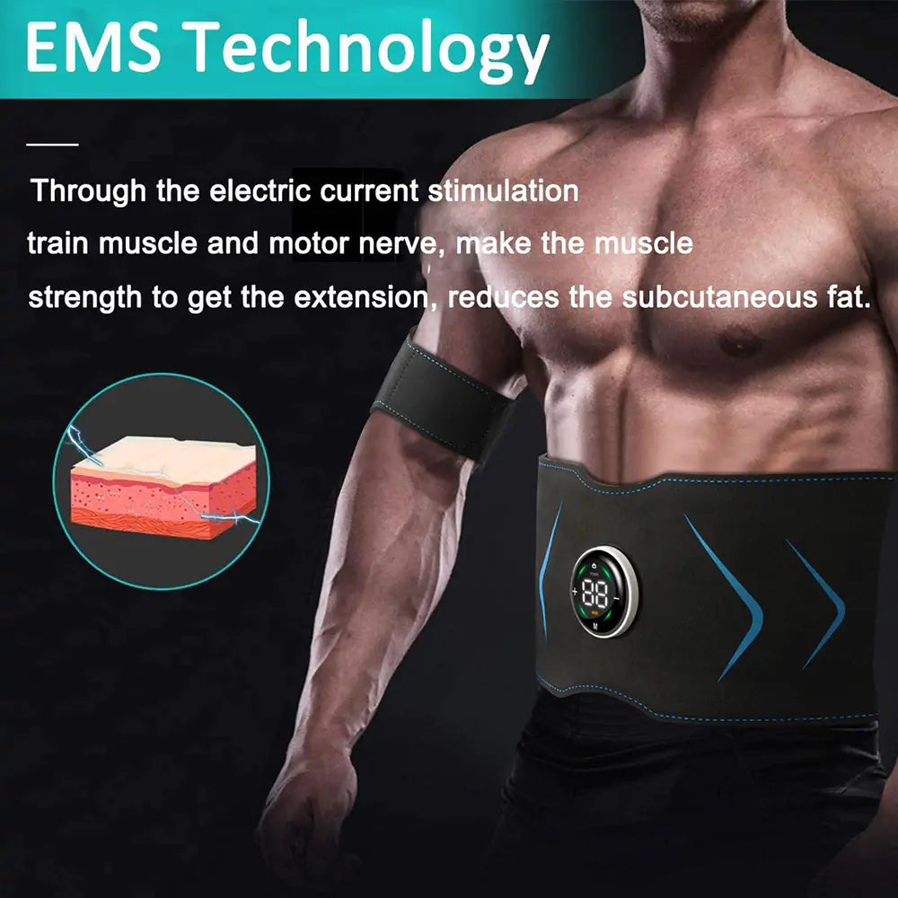 USB EMS Muscle Stimulator Abdominal Body Slimming Belt